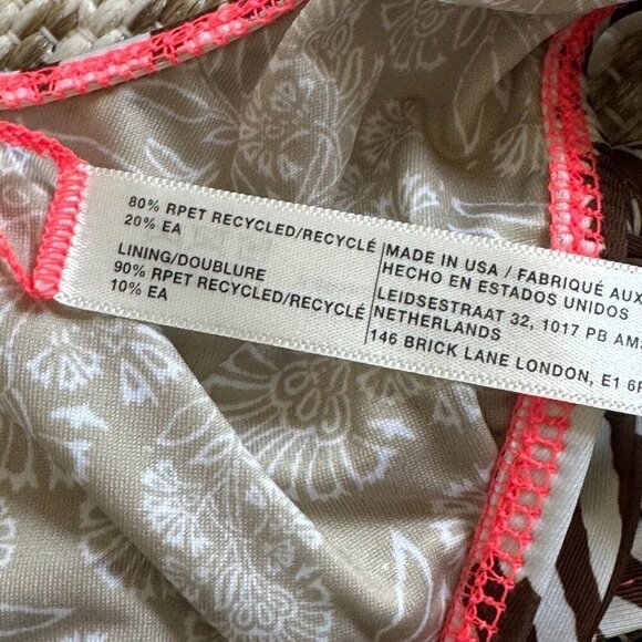 Free People Beach Women's Pamela One-Piece Swimsuit Floral Brown‎ Size Large - Picture 9 of 10